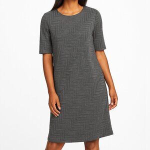 London Times Brown Midi Sheath Dress with Short Sleeves for Casual Work